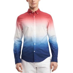 NWT Tommy Hilfiger Mens Shy Dip Dye Rugby Polo
